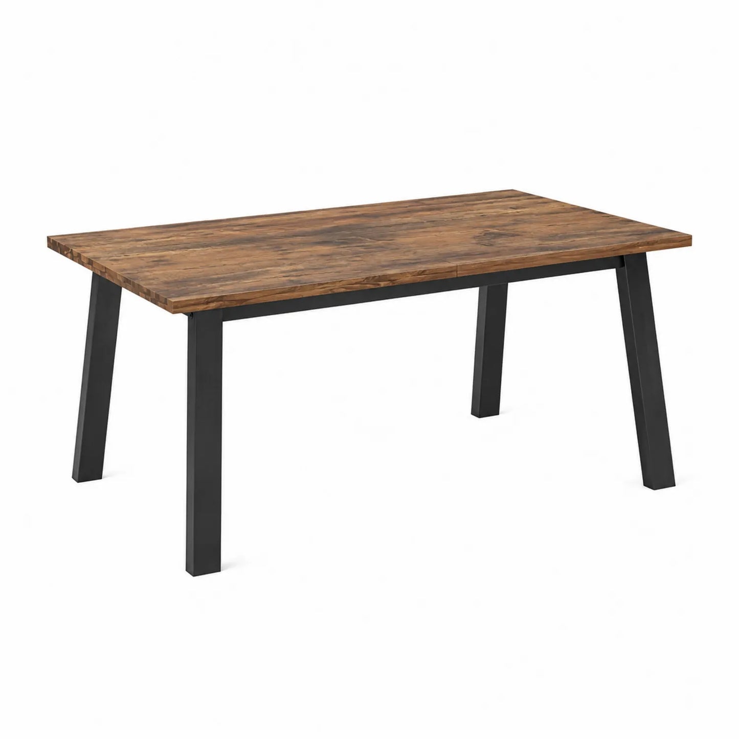 Klappbarer Tisch Schwarz 100x100 cm MDF Massivholz