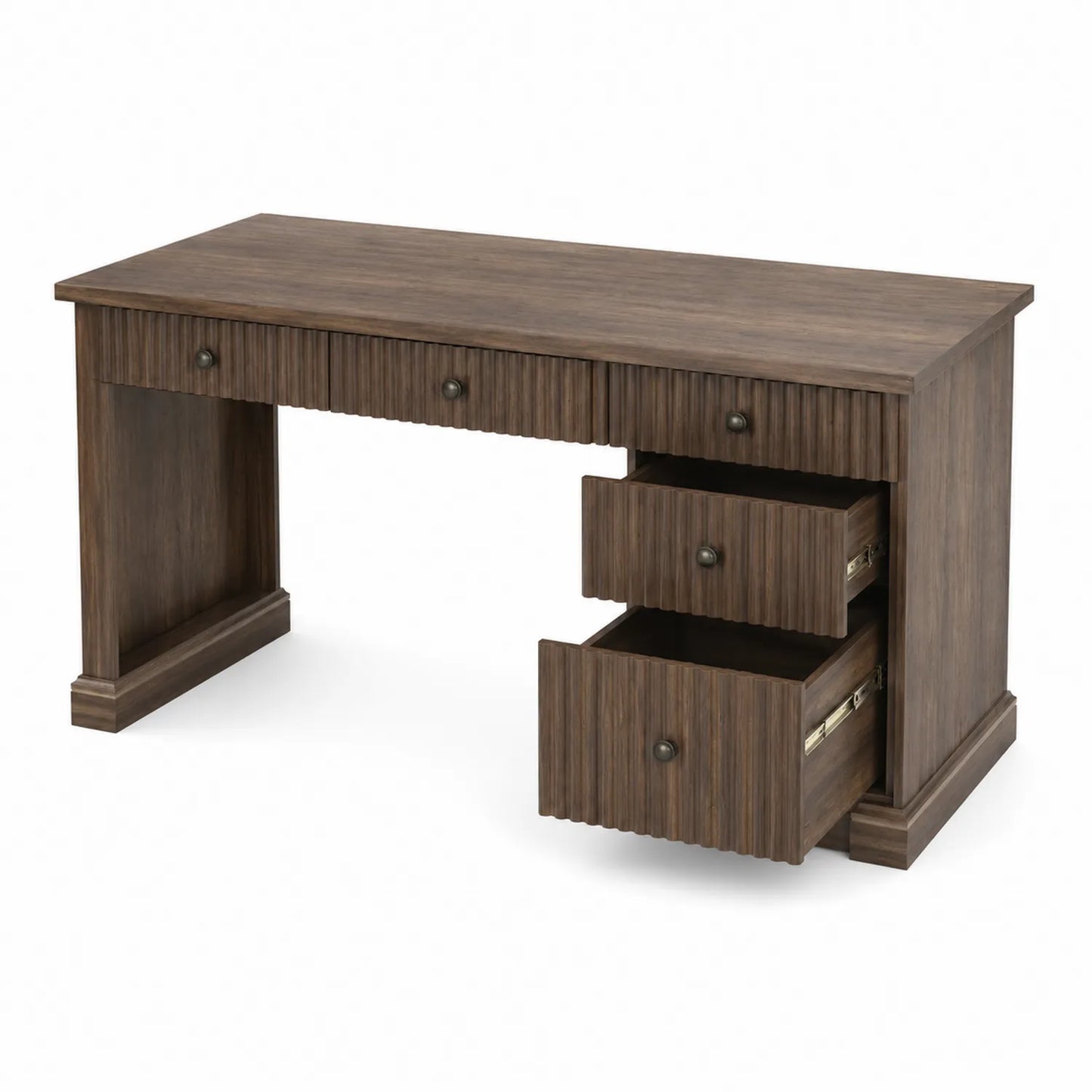 Holz-Schreibtisch mit Metallgestell 120cm