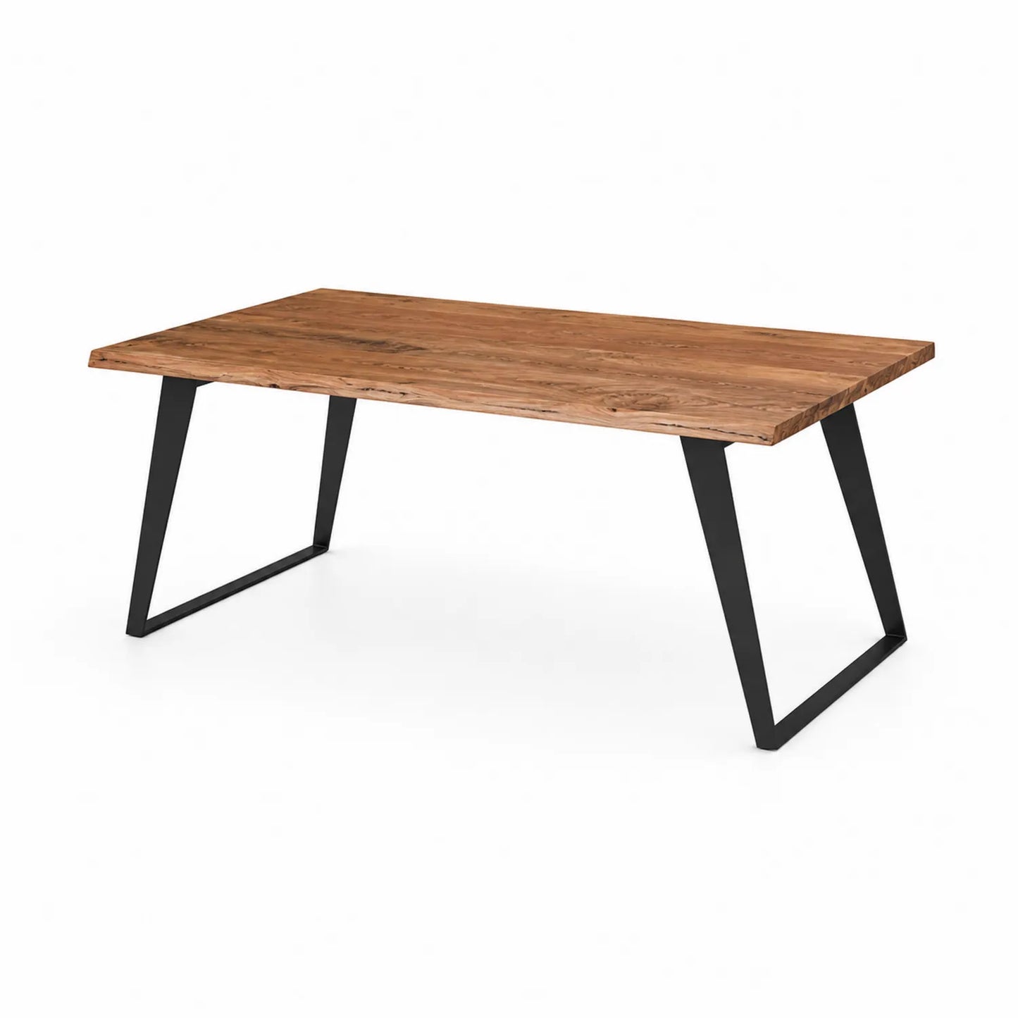 Esstisch rechteckig Akazienholz Metallbeine