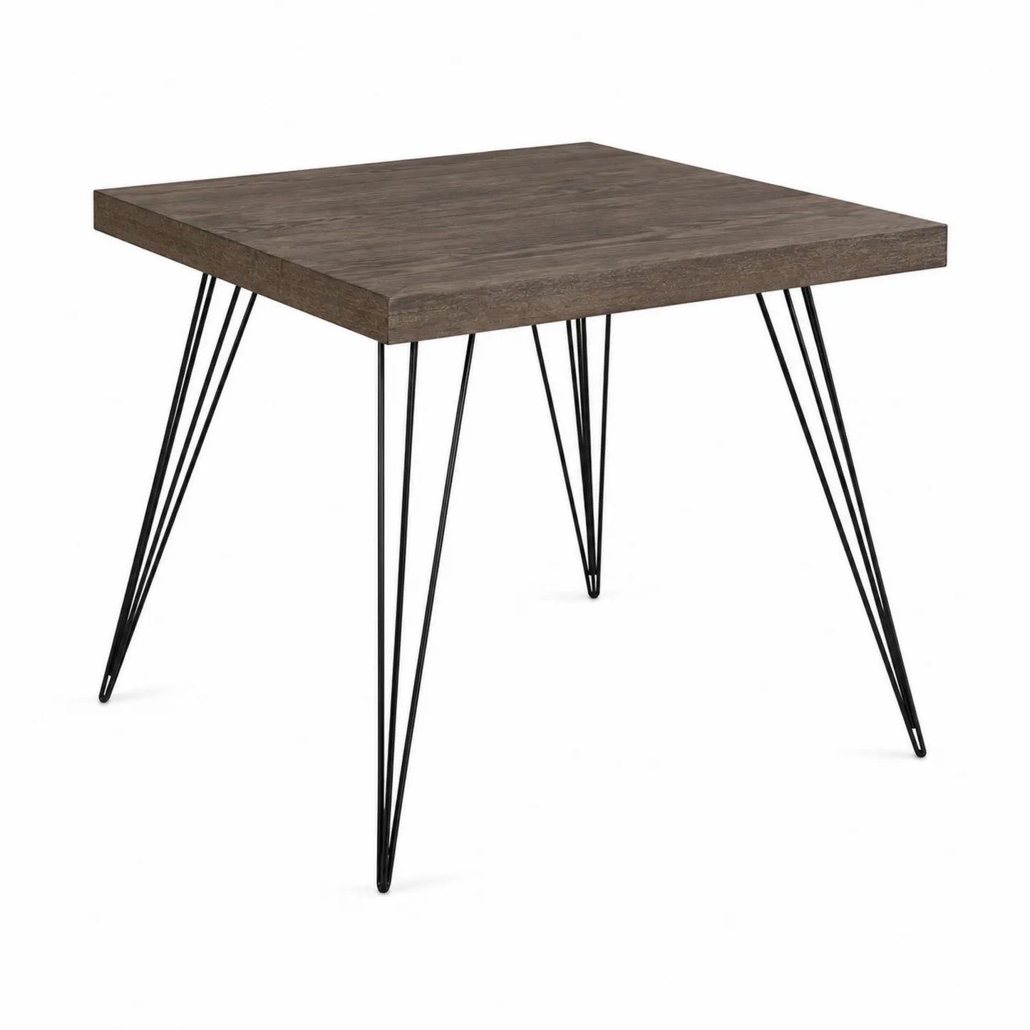 Quadratischer Hocker mit Blumenmuster, Leinen, 40x40x45 cm